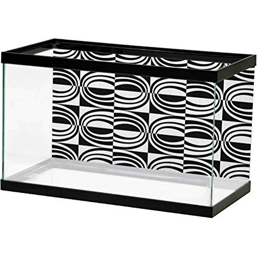 ScottDecor Contemporary 3D Double-Sided AdhesiveWallpaper Checkered Pattern with Contrast Colors and Curvy Lines Modern Mosaic Easy to Apply and Remove Black and White L36 X H20 Inch