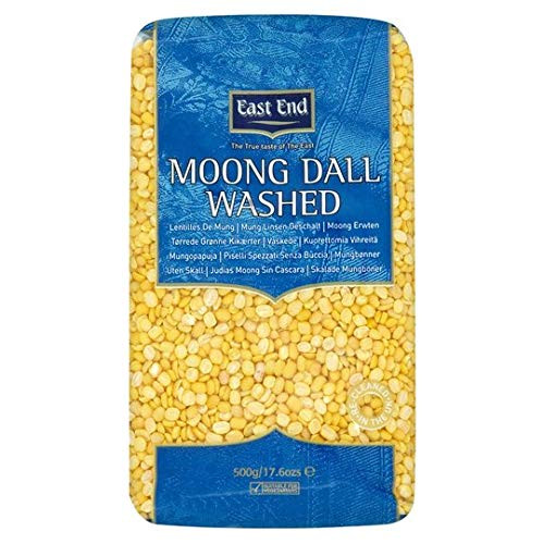 MUNG DAL YELLOW SPLIT 500g -PACK OF 2- East End GRAM MAASH MOONG DAL BEAN HUSKLESS