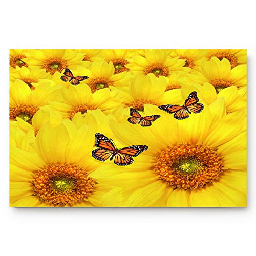 Doormats Entrance Rugs Sunflower Butterflies Entryway Door Mats Yellow Floor Mats Apartment Office Front Door 20 x 31.5 inches Doormats Entrance Rugs Sunflower Butterflies Entryway Door Mats Yellow Floor Mats Apartment Office Front Door 20 x 31.5 inches