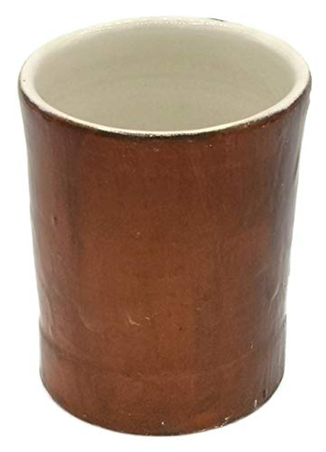 Handmade Brown Ceramic Mug with no Handle Portuguese Pottery Cup