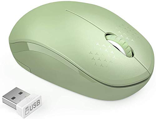 Wireless Mouse 2.4G Noiseless Mouse with USB Receiver Portable Computer Mice for PC Tablet Laptop with Windows System -Olive Green- Wireless Mouse 2.4G Noiseless Mouse with USB Receiver Portable Computer Mice for PC Tablet Laptop with Windows System -Olive Green-