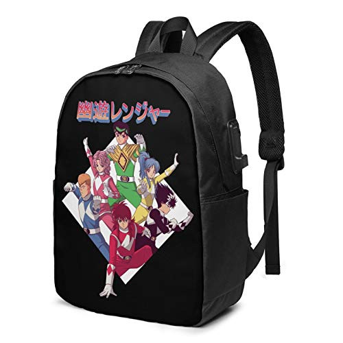 Yu Yu Hakusho Large College BackpackDurable Computer Backpack with USB Charging Port Fit 17 Inch Notebook for Men and Women