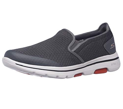 Skechers Mens Gowalk 5 Apprize-Double Gore Slip on Performance Walking Shoe Sneaker Charcoal 9