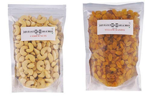 Cashewnuts and Yellow Kishmish - 250g Each