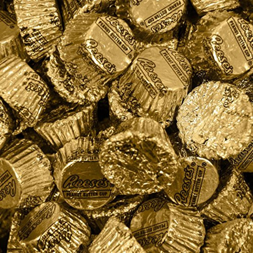 Gold Candy Reeses Peanut Butter Cups 1lb Gold Candy Reeses Peanut Butter Cups 1lb