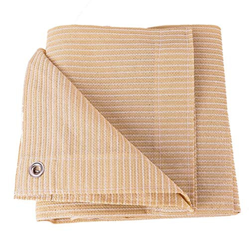 YAOJIA Sunblock Shade Cloth Sun Mesh 90 percent Shading Rate Sunscreen Mesh - Beige Edge Perforated Sunshade Net for Patio Garden -Color Beige Size 1x1m- YAOJIA Sunblock Shade Cloth Sun Mesh 90 percent Shading Rate Sunscreen Mesh - Beige Edge Perforated Sunshade Net for Patio Garden -Color Beige Size 1x1m-