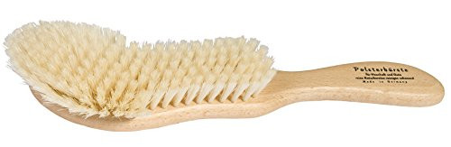 Redecker Natural Pig Bristle Cushion Brush with Waxed Beechwood Handle, 11-7/8-Inches