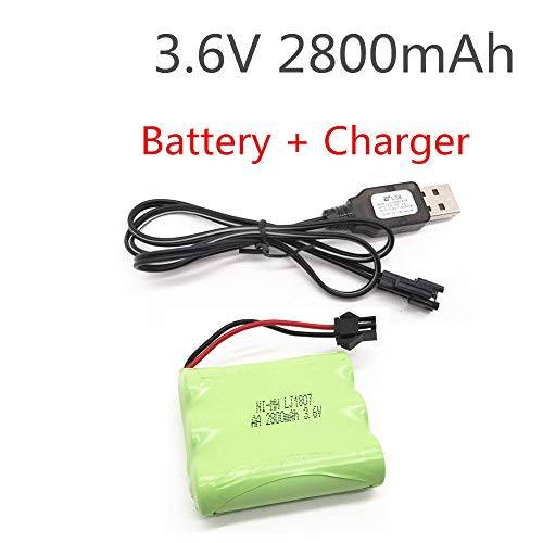 XIXIML 3.6v 2800mah ni-mh Battery with USB Charger nimh Battery pilas recargables 3.6v Pack aa Size ni mh for rc car Toy Tools Model