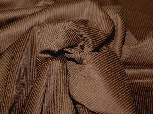 Minerva Crafts 8 Wale Cotton Corduroy Dress Fabric Brown - per metre