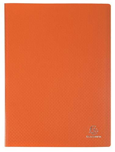 Exacompta Opak 88424E Display Book Polypropylene Matte and Opaque with Smooth High-Transparency Inner Pockets 40 Pockets and 80 Views A4 Size Cover Colour Orange