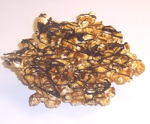 Scotts Cakes Dark Chocolate Caramel Popcorn in a 1 Pound Plastic Deli Container