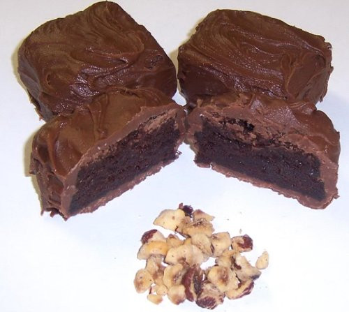 Scotts Cakes Milk Chocolate Covered Brownie Bites with Hazelnuts in a 1 Pound Plastic Deli Container