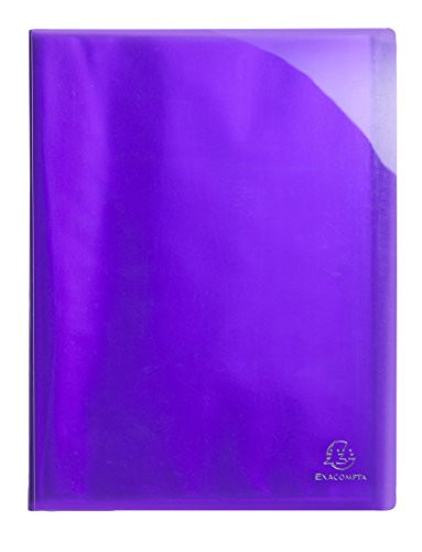 Exacompta Iderama 85676E Display Book with Glossy Polypropylene Cover and Smooth High-Transparency Interior Pockets for 20 Pockets and 40 Pockets Purple