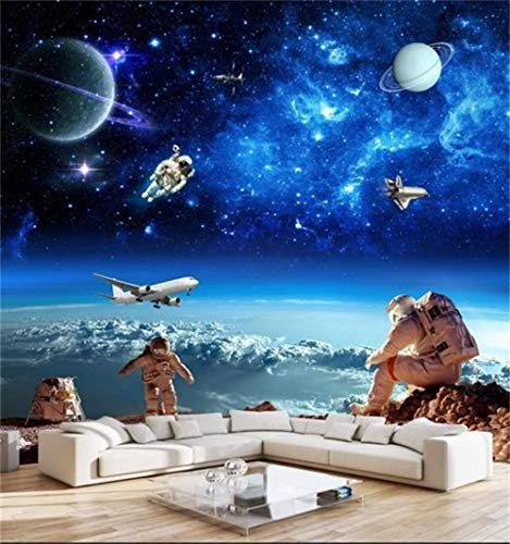 circle-xp 3D Photo Wallpaper Custom Size Mural Living Room Universe Galaxy Painting Picture 3D Wall Mural Wallpaper-150Cmx105Cm-Lxh-