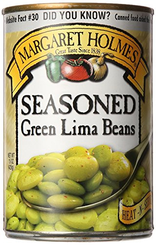 Margaret Holmes Seasoned Medium Green Lima Beans 15 Ounce -Pack of 12-
