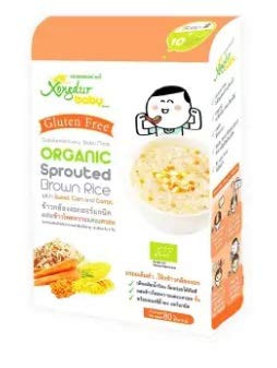 Organic germinated brown rice porridge Mix sweet corn and carrots 80 g.-5x16g.-