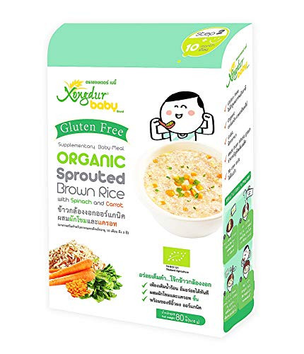 Organic Sprouted Brown rice with Spinach and Carrot 80 g.-5x16g.-