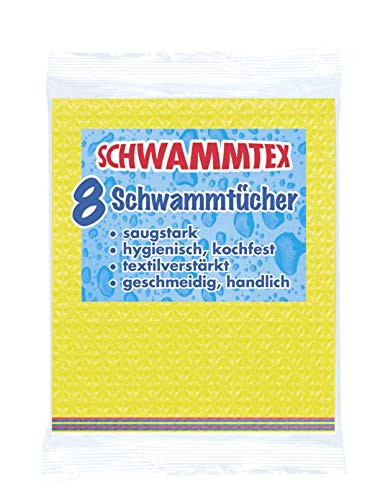 Spontex Sponge Cloth Value Pack Extremely Absorbent and Durable Made of Viscose Biodegradable -Pack of 1 x 8-