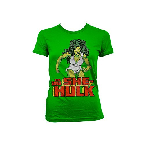 Officially Licensed Merchandise The Savage She-Hulk Women T-Shirt -Green- Medium
