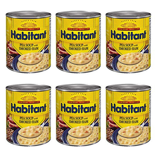 Habitant Pea Soup with Smoked Ham 796ml/28 fl. oz. 6-Pack -Imported from Canada-
