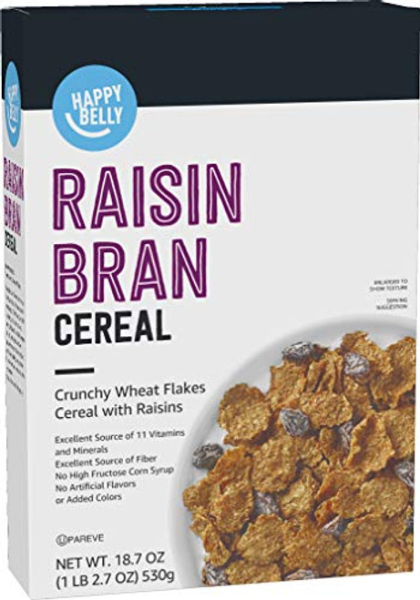 Amazon Brand - Happy Belly Raisin Bran Cereal 18.7 Ounce Amazon Brand - Happy Belly Raisin Bran Cereal 18.7 Ounce