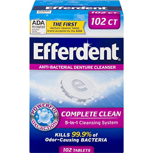 Efferdent Denture Cleanser Tablets Complete Clean 102 Tablets
