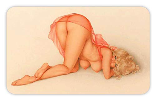 Pin up pinup pin-up sexy retro girl Blonde green eyes sticker decal 5 inch x 3 inch