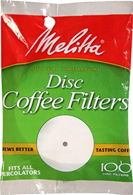 Melitta 3.5 Percolator Disc Coffee Filters White 100 Count