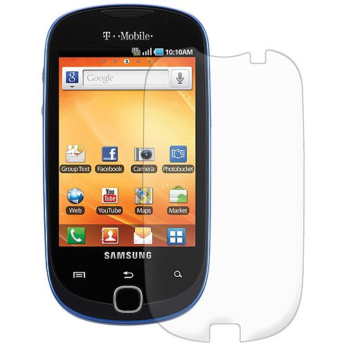 Amzer Anti-Glare Screen Protector with Cleaning Cloth for Samsung Gravity SMART SGH-T589 - 1 Pack - Retail Packaging - Clear