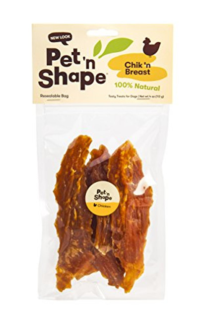 Pet N Shape - Chik N Breast - 100-Percent Natural Chicken Jerky Dog Treats 4-Ounce