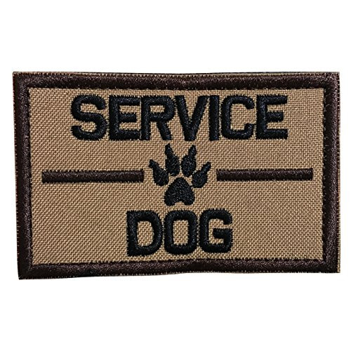 TrendyLuz Service Dog K9 Dog Police Embroidered Tactical Morale Hook  and  Loop Patch -Coyote Brown-