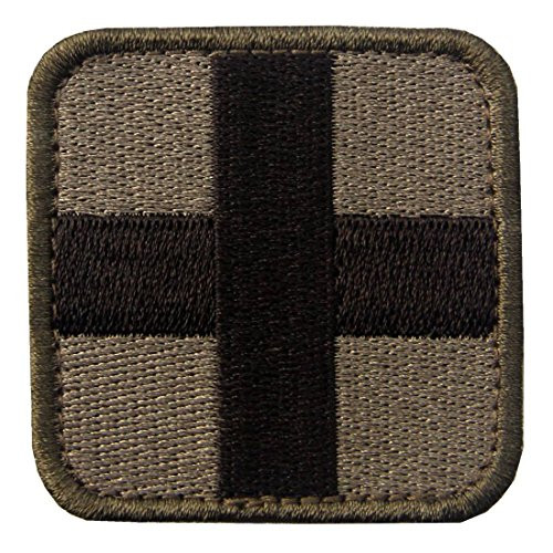 EmbTao Embroidered Medic Cross Tactical Fastener Hook and Loop Patch - Multitan