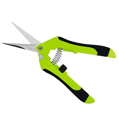 KOTAPRO Gardening Pruning Shears Trimming Scissors Professional Hand Pruner Straight Stainless Steel Blades 6.5 Inch Garden Scissors 