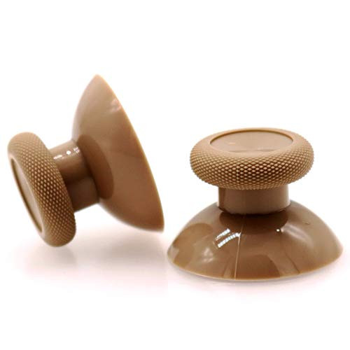 Deal4GO 2 Pack Replacement Thumbsticks Concave Analog Joysticks Set for Xbox one Controller PS4 Thumb Grips -Brown-