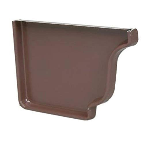 AMERIMAX HOME PRODUCTS 1920519 4-Inch Galvanized Left End Cap Brown