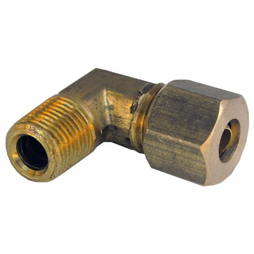 LASCO 17-8809 1/4-Inch Male Pipe Thread by 1/8-Inch Male Pipe Thread Brass 90-Degree Ell/Elbow