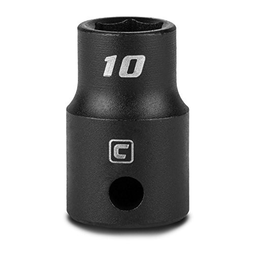 Capri Tools 10 mm Shallow Impact Socket 3/8-Inch Drive 6-Point Metric