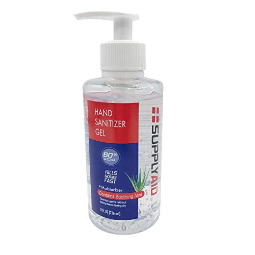 SupplyAID RRS-HS8 80 percent Alcohol Hand Sanitizer Gel w/Soothing Aloe FDA  74035-1051-5 8 Fl Oz