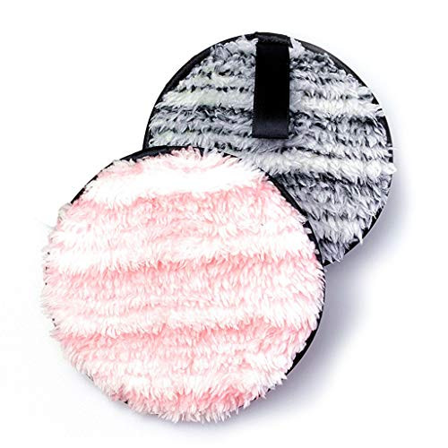 2020 New Makeup Remover towel Face Cleansing Cloth Pads Plush puff Fashion -Pink-