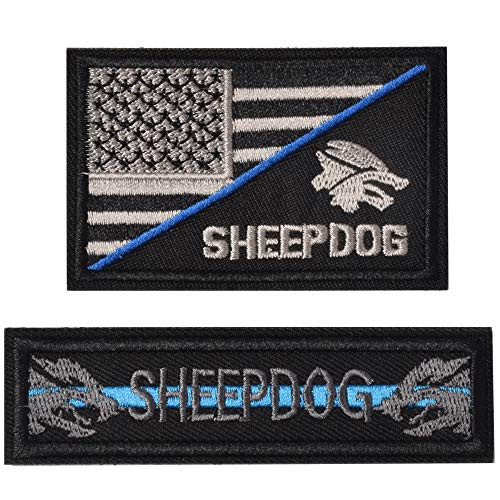 Sheepdog Thin Blue line Tactical USA Flag Patch