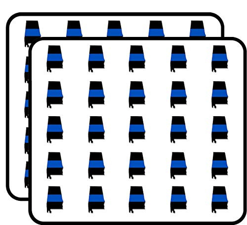 Alabama Shaped Thin Blue Line -Police cop Officer- Sticker for Scrapbooking Calendars Arts Kids DIY Crafts Album Bullet Journals