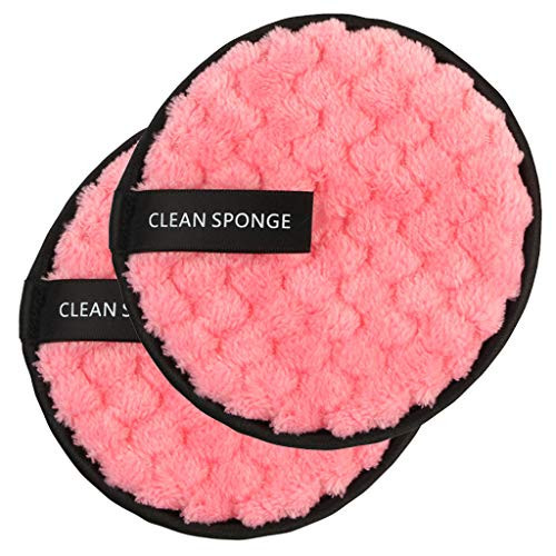 Shirazawa Pads - Zero Waste and Chemical Free Face Wipes - Makeup Remover Towel Face Cleansing Cloth Pads Remover Towel Face Cleansing Cloth Pads Plush Puff Fashion New -Pink-