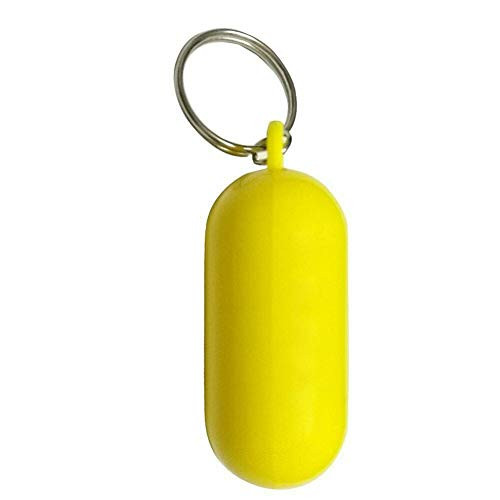 Floating Keyring Fender Buoyant Key Ring Marine Sailing Boat Float Canal Keychain -Yellow-