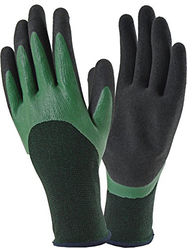 West Chester Scotts SC30602/L Green and Black Polyester Shell Latex Gloves Large
