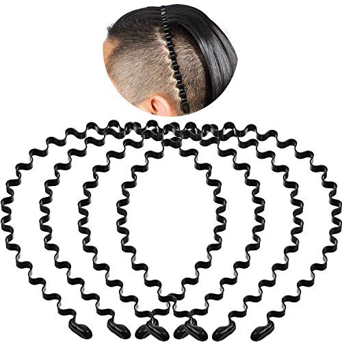 4 Pieces Metal Hairband Wavy Headband Spring Wavy Nonslip Headband Black Unisex Elastic Sports Headband Hoop for Men Women Sport Yoga Hair Accessories 4 Pieces Metal Hairband Wavy Headband Spring Wavy Nonslip Headband Black Unisex Elastic Sports Headband Hoop for Men Women Sport Yoga Hair Accessories