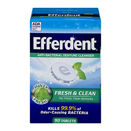 Efferdent Plus Mint Anti-Bacterial Denture Cleanser - 90 Tablets