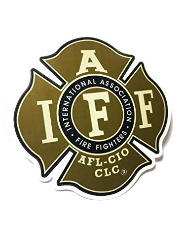 Empire Tactical USA The 4 inch IAFF Union Brown and Black 3M Reflective Vinyl Firefighter US American Made Window Decal