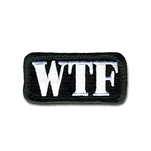 BASTION Morale Patches -W.T.F Black- - 3D Embroidered Patches with Hook  and  Loop Fastener Backing - Well-Made Clean Stitching - Military Patches Ideal for Tactical Bag Hats  and  Vest