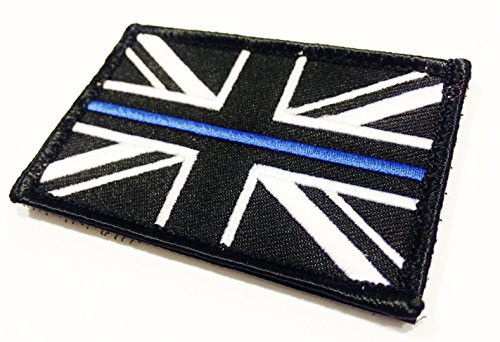 Tactical Uk Police Law Enforcement Thin Blue Line United States Flag Hook and Loop Patch