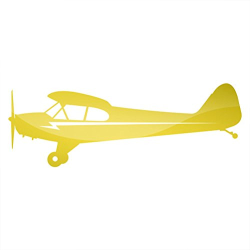 RDW Metallic Side View Piper J3 Cub Airplane Sticker Plane - Gold